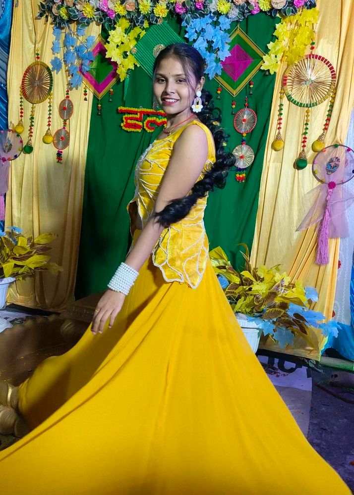 Yellow  skirt with top
