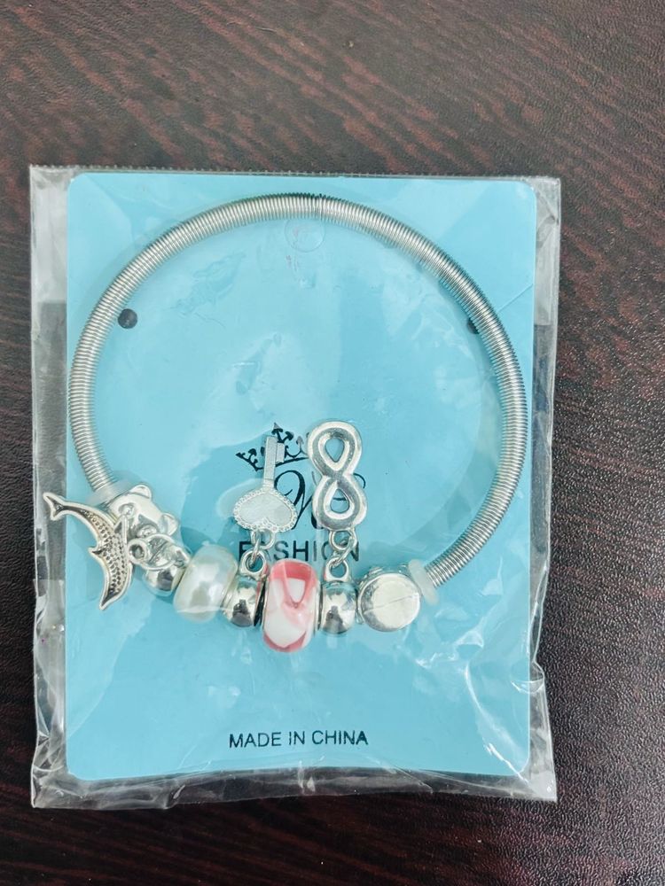 Charm Bracelet with Dangling Pendants