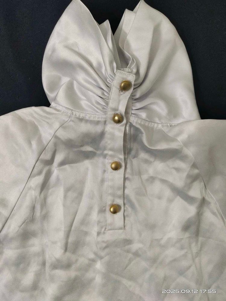Korean Bow Top - Pure White - S/M