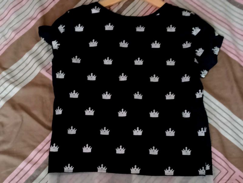 Black T-shirt  With Print
