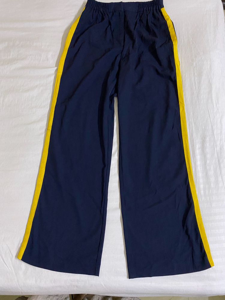 High rise Blue Wide Leg Pants Waist 30