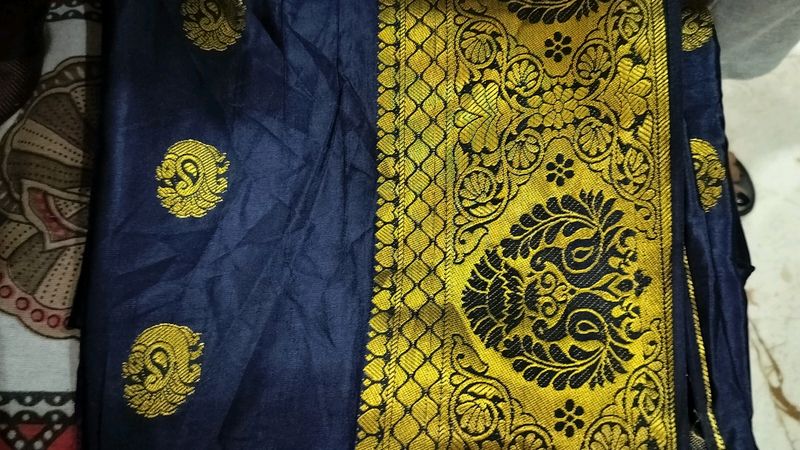 Stitched Saree With Unstitch Blouse
