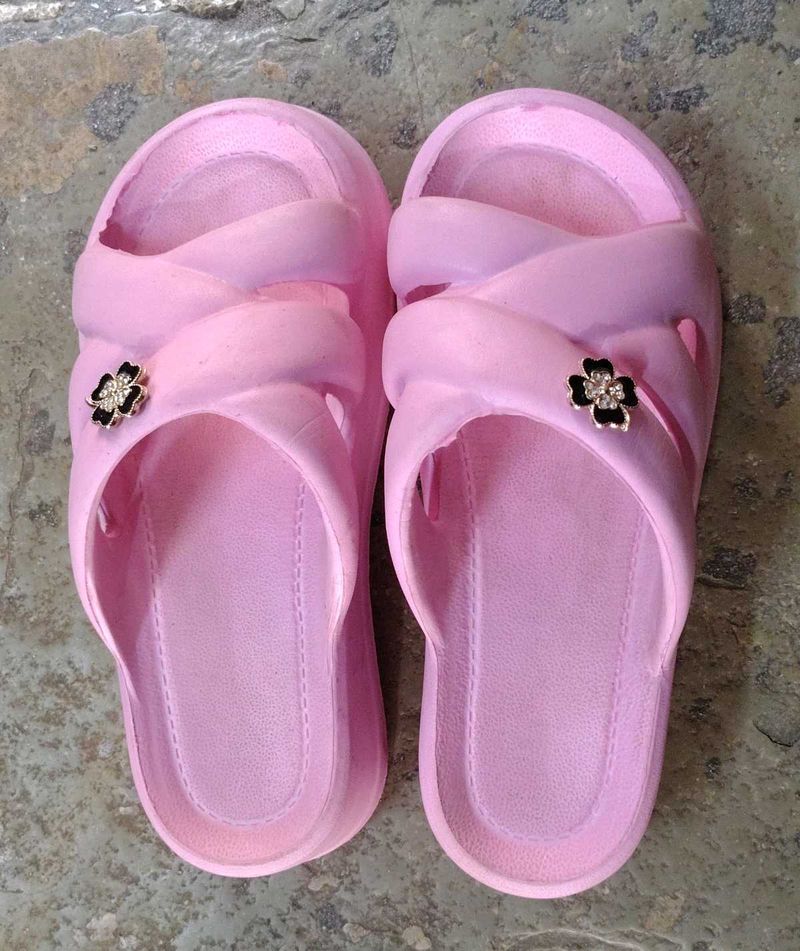 Cute Pink Flower Slides
