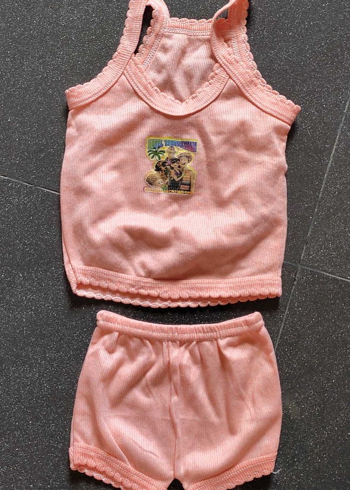 Cute Orange &amp; white Colour Baby Outfit