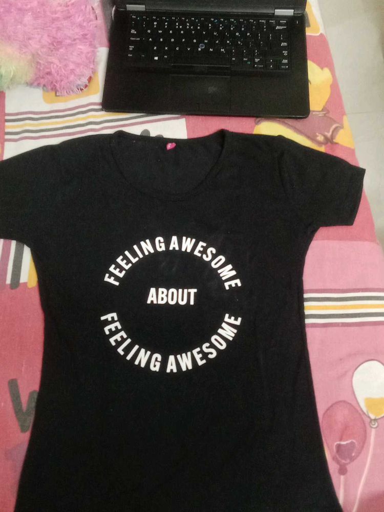 Feeling Awesome Black T-Shirt