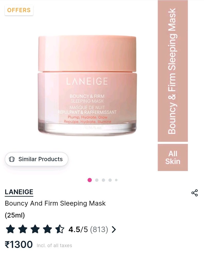 Laneige Bouncy And Firm Sleeping Mask 10ml