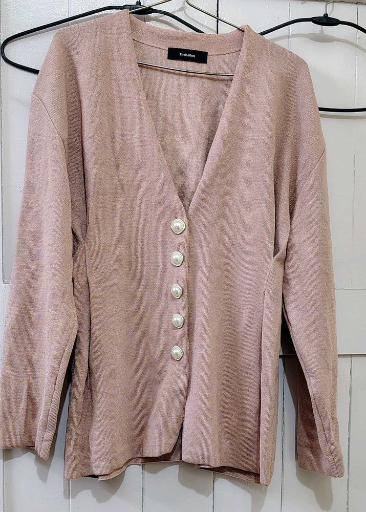 🔥Woolen blazer 😍 New Nude pink sweater overcoat