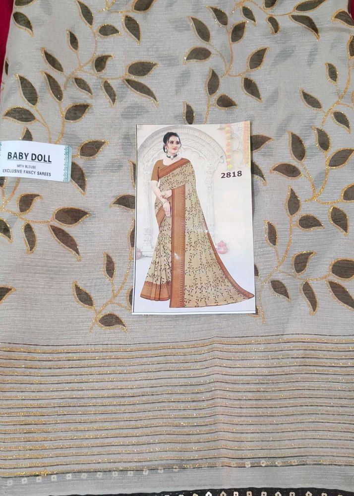 new Elegant Beige Saree