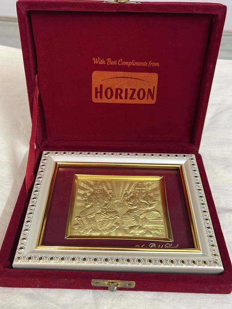 New Lakshmi Ganesh Frame With Pack 24k Gold Leaf