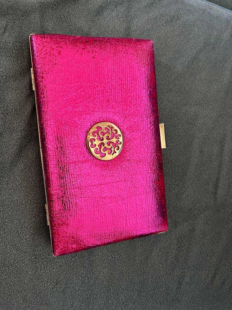 Pink Metallic Clutch
