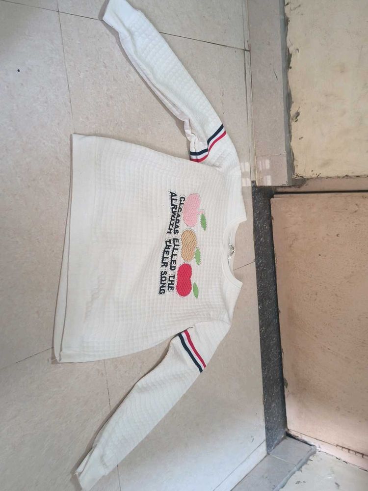 Cute Graphic Print Sweatshirt