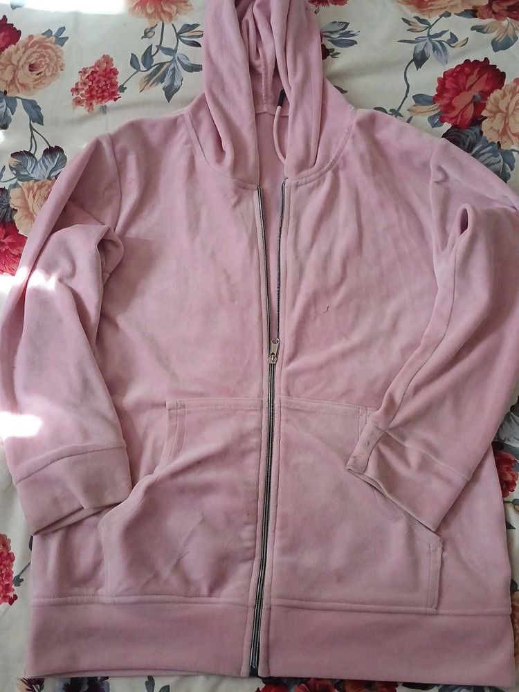Pink Zip-Up Hoodie
