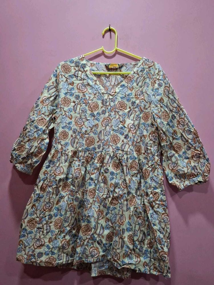 Floral Print Tunic Top