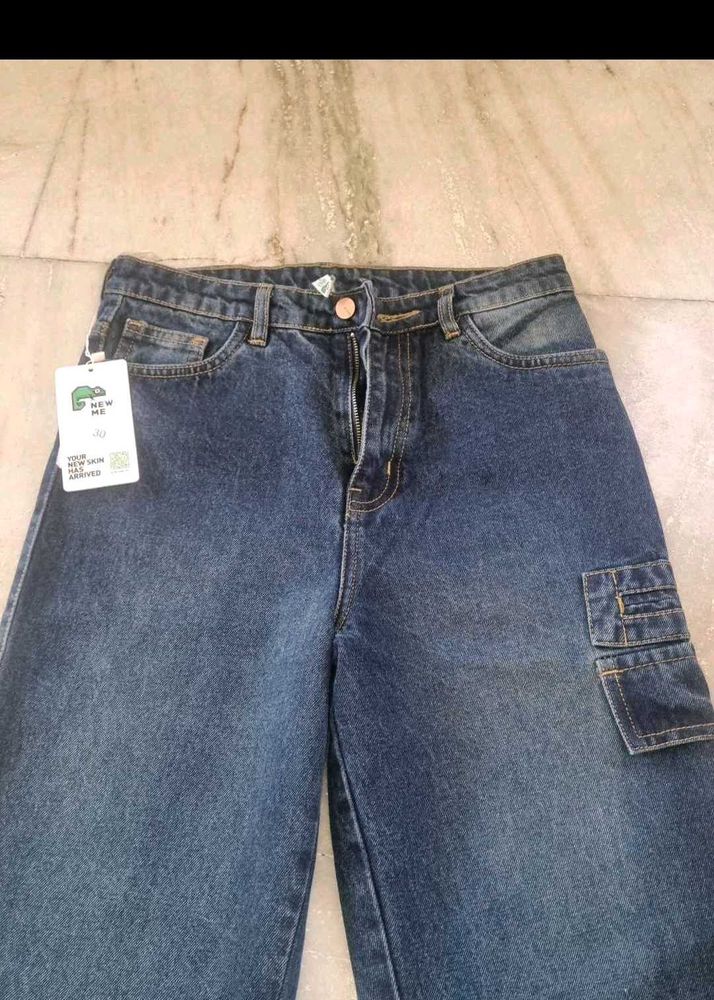 Newme Pocket Wide Leg Jeans