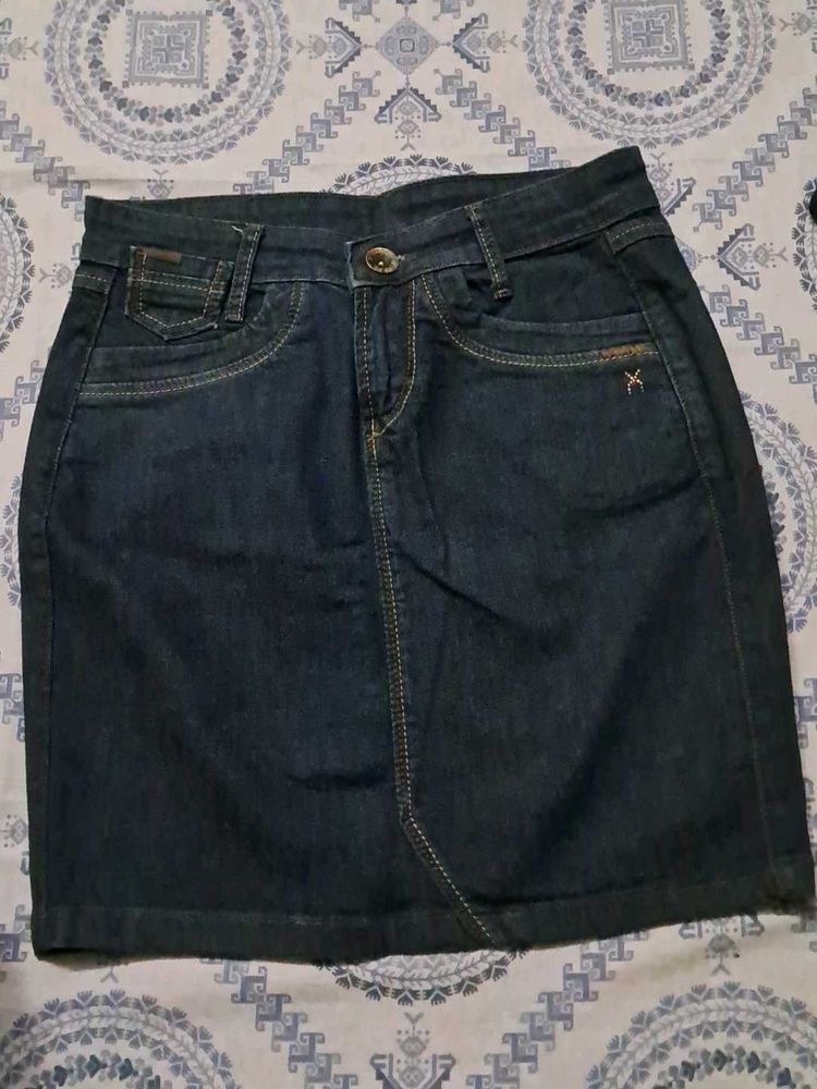 Denim Pencil Skirt