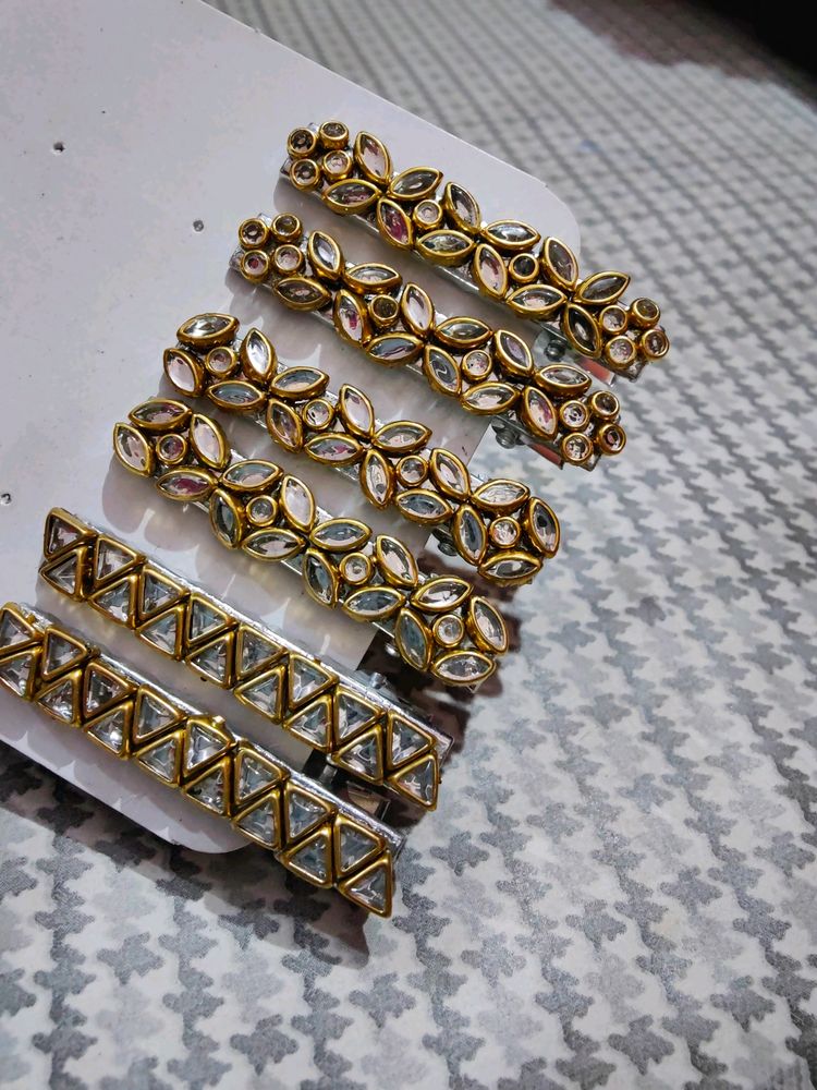 Kundan Hair Clips