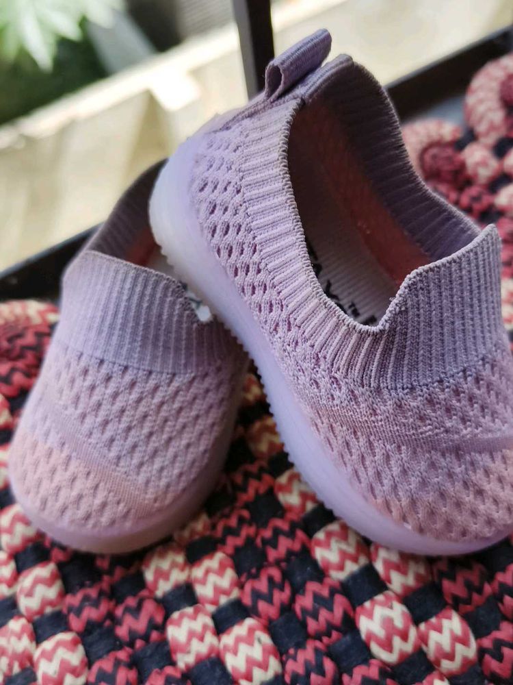 Cute Purple Baby Shoes size 15 with lights