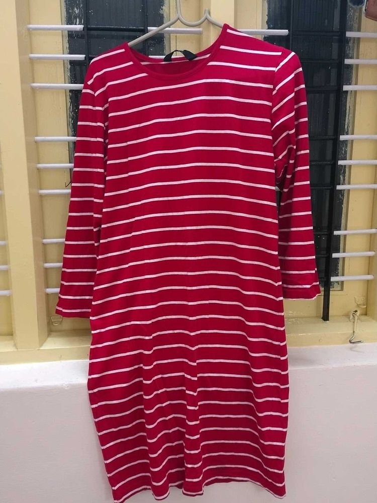 Striped Red Dress
