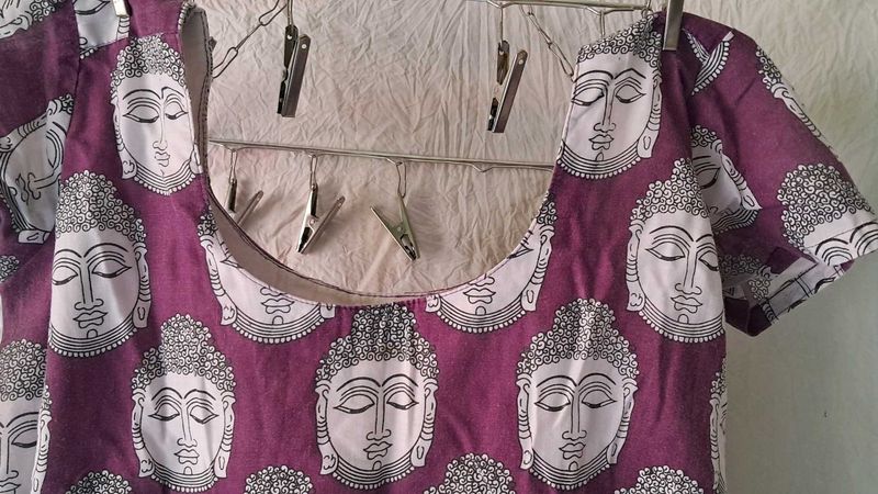 Vibrant White And Lavender Color Salwar Set