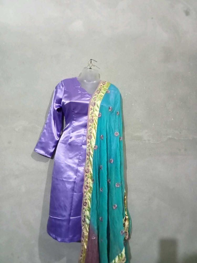 Purple Satin Suit