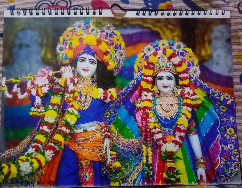 Combo Of Radha Krishna Poster And Frame💞