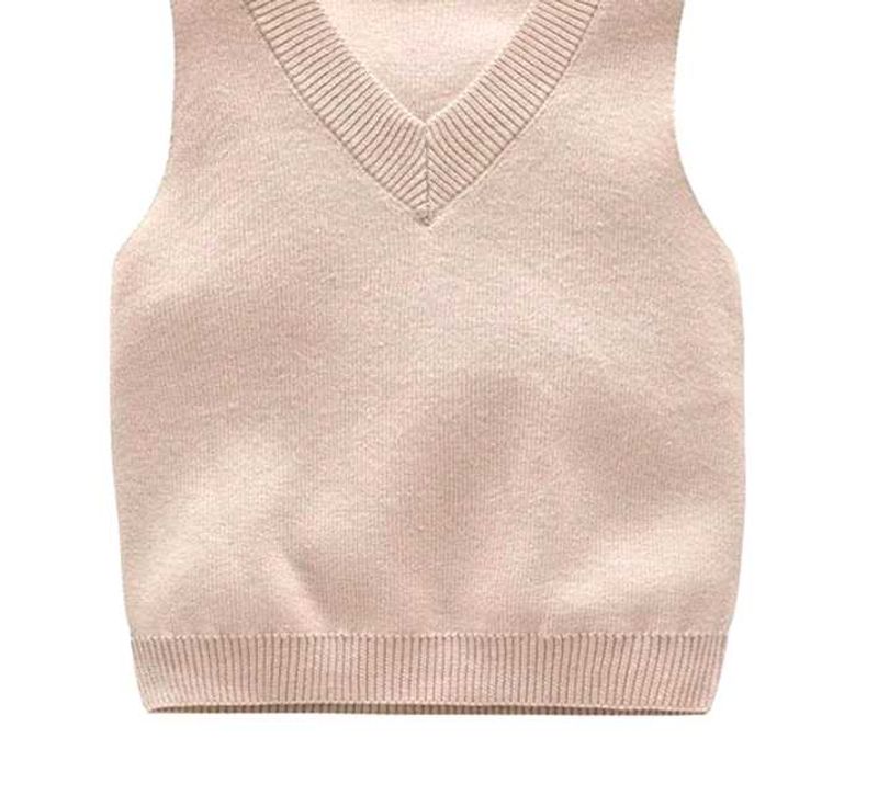 Cream Knit Sweater Vest