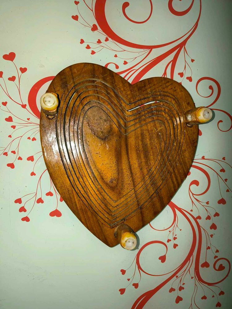 Heart Shaped Wooden Bowl