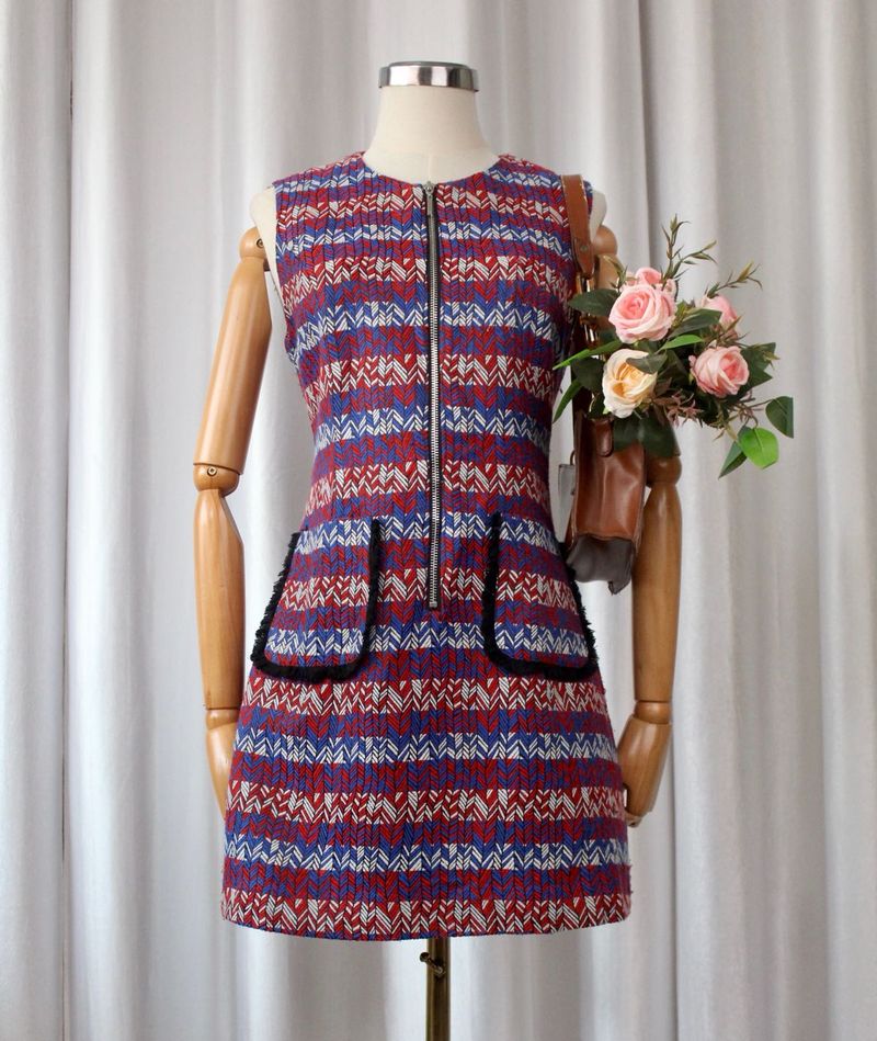 Chic Patterned Mini Dress