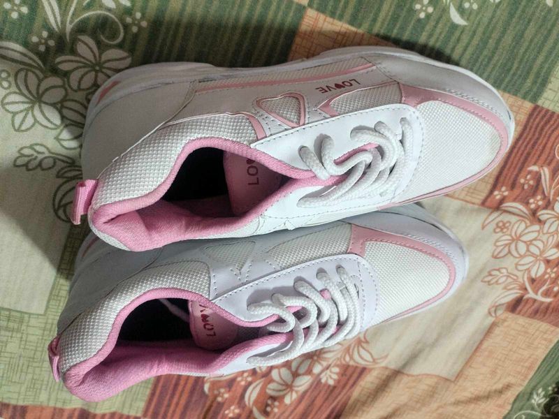 Cute Pink &amp; White Sneakers