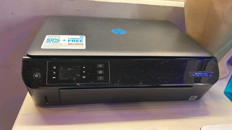 Hp Envy Wifi Printer 5534 With Cartridge ( Colour)