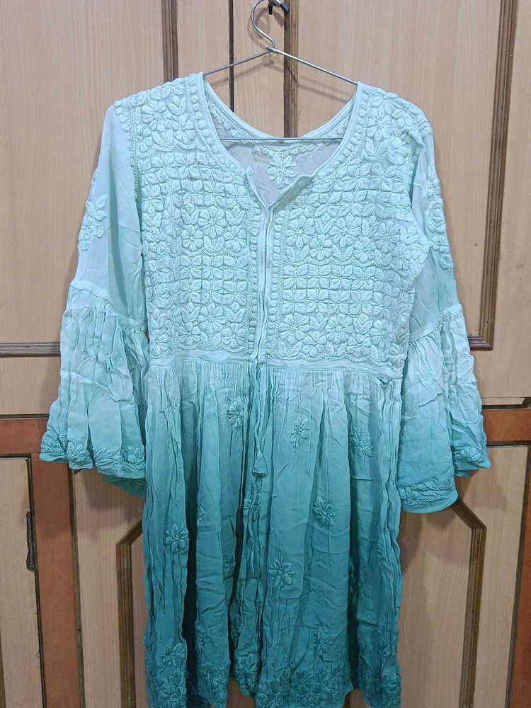 Elegant Embroidered Short Kurti Top