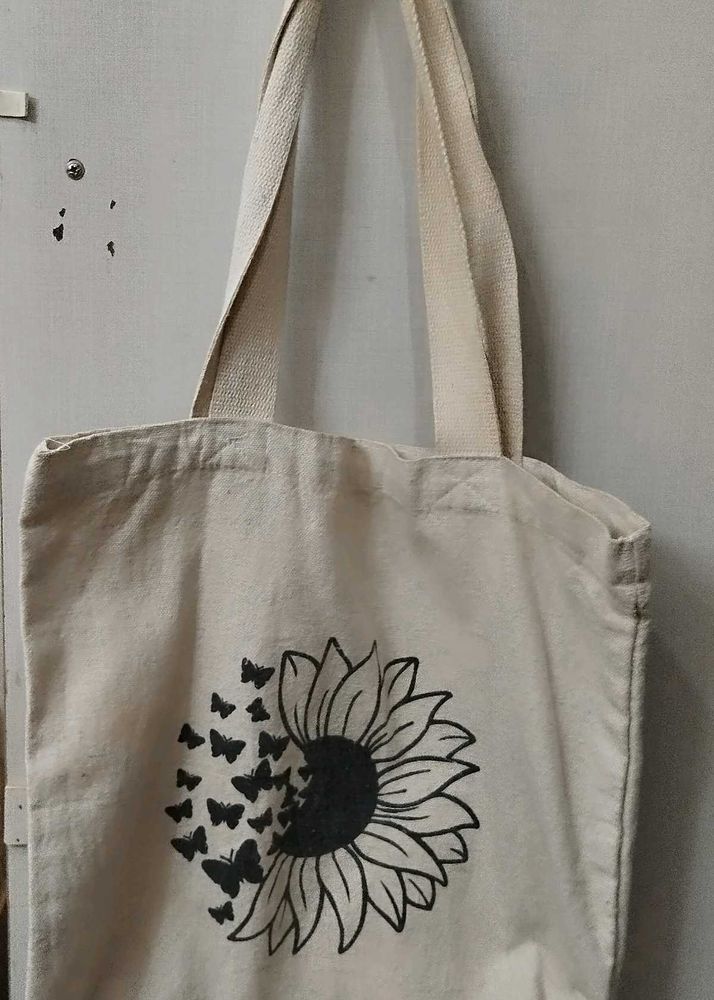 Sunflower Butterfly Tote Bag