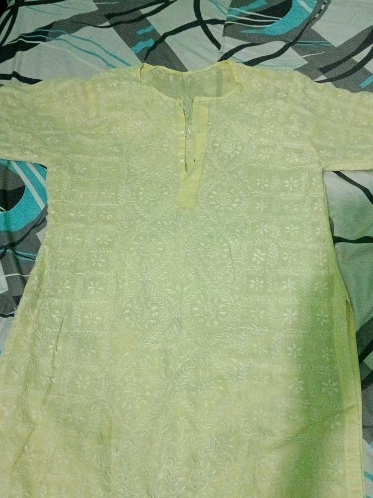 Light Yellow Kurti