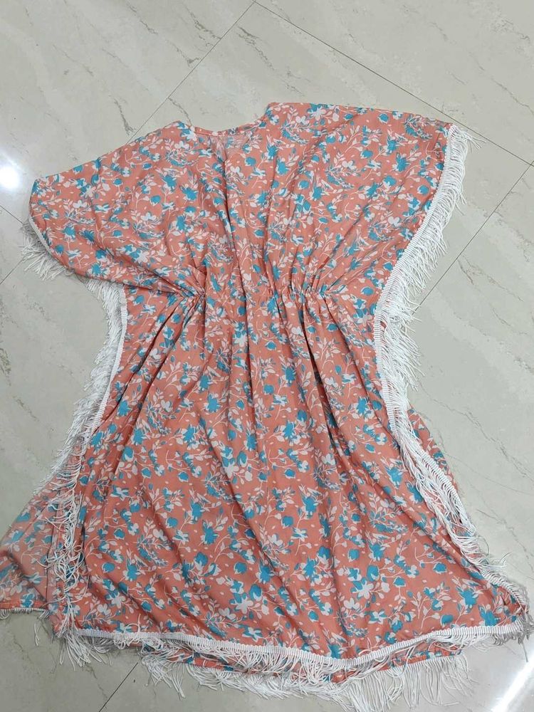 Floral Fringe Cover-Up