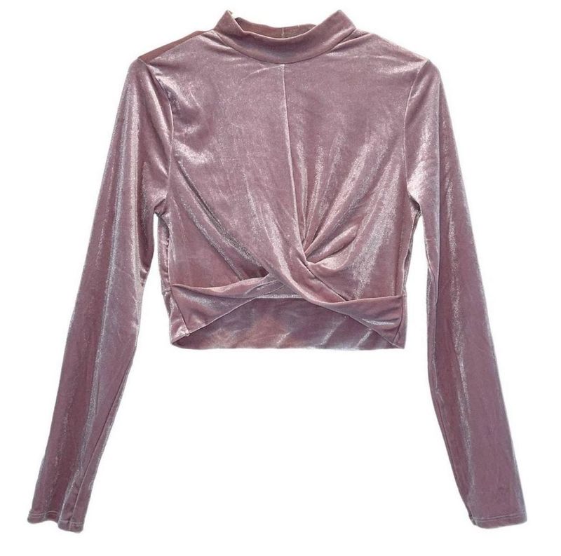 Pink Velvet Long Sleeve Top