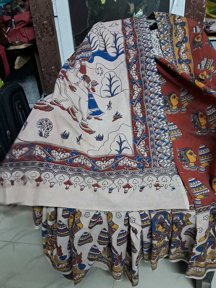 GentlyUsed Hand-Painted KalamkariSaree With Blouse