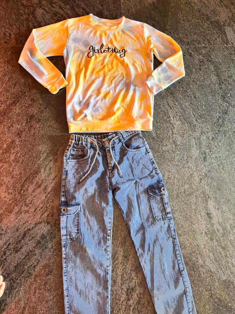 SALE COMBO OFFER Girls&#39; Tie-Dye Outfit with jog