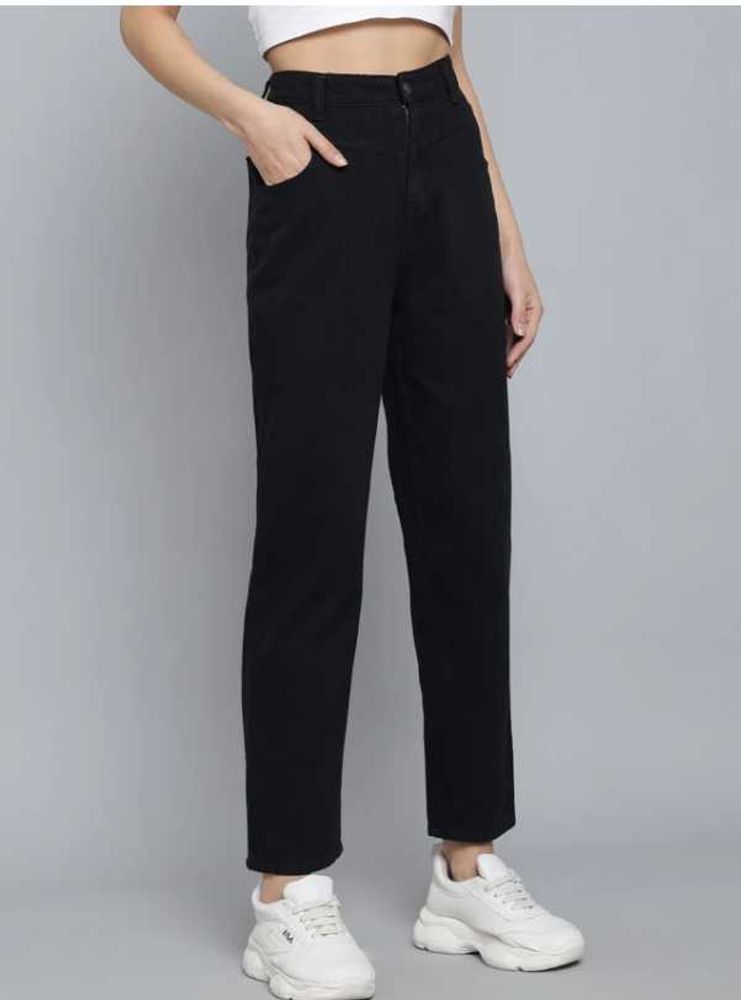 KOTTY Women Regular High Rise Black Jeans