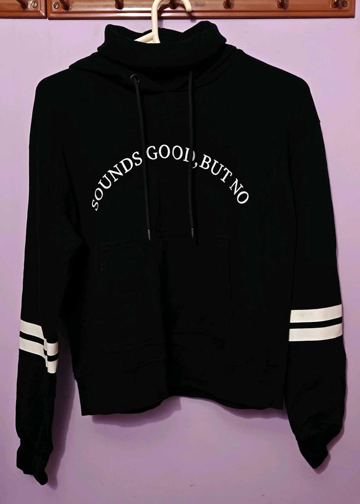 Black Hoodie with Print