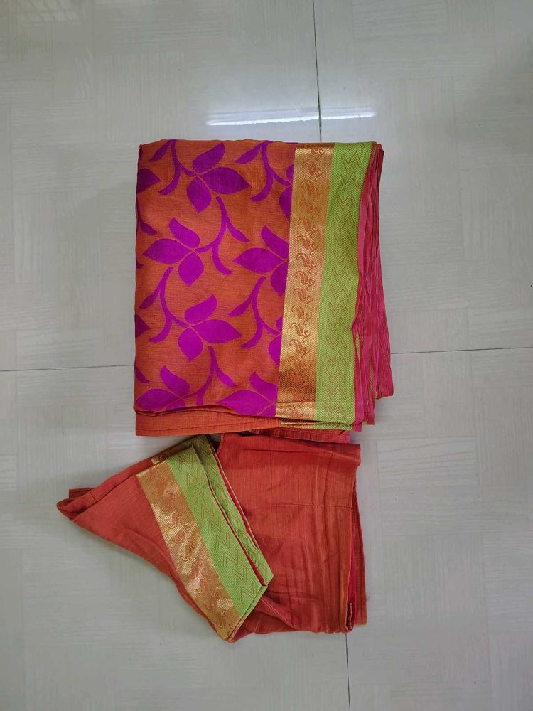 ILAMPILLAI RUSTY FLORAL SAREE