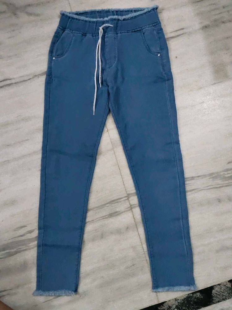 Blue Denim Joggers