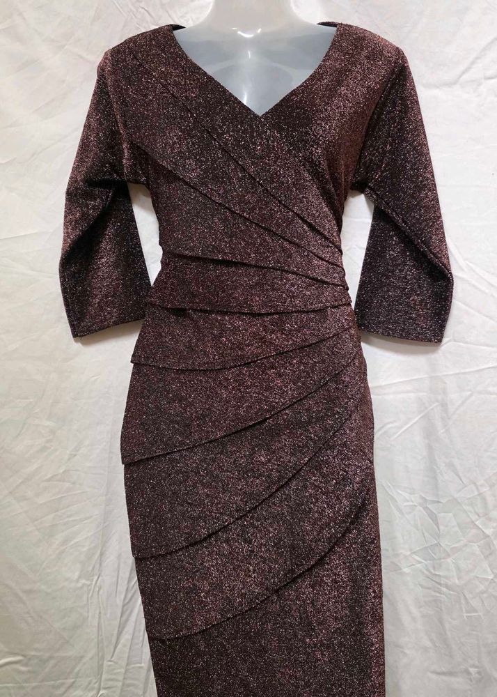 Elegant Brown Party Dress