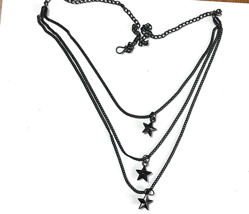 Triple Layer Star Necklace - Delicate &amp; Edgy