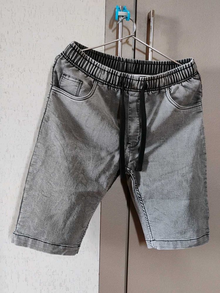 Boys Grey Denim Shorts (30-32)