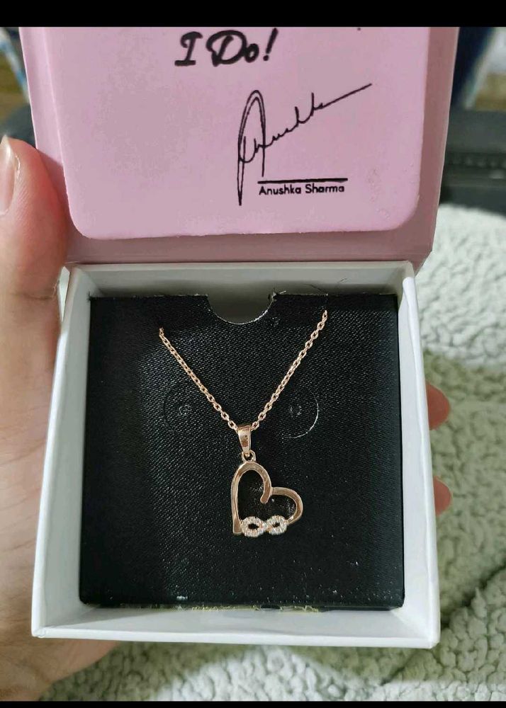 Giva Rose Gold Infinity Heart Necklace