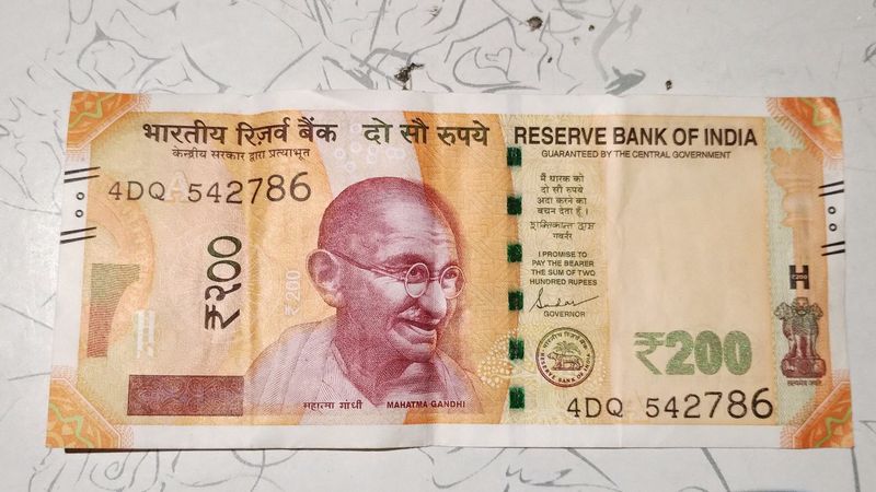 Rare 786 Serial Number 200 Rs Note Indian Currency