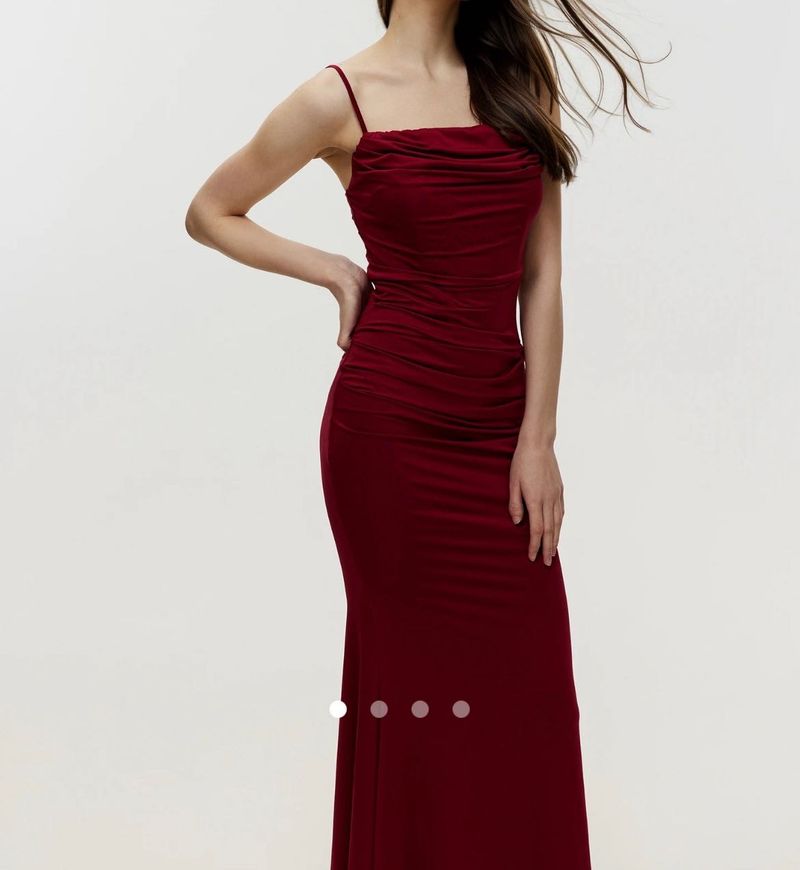 Maroon Bodycon Rouched Cami Dress