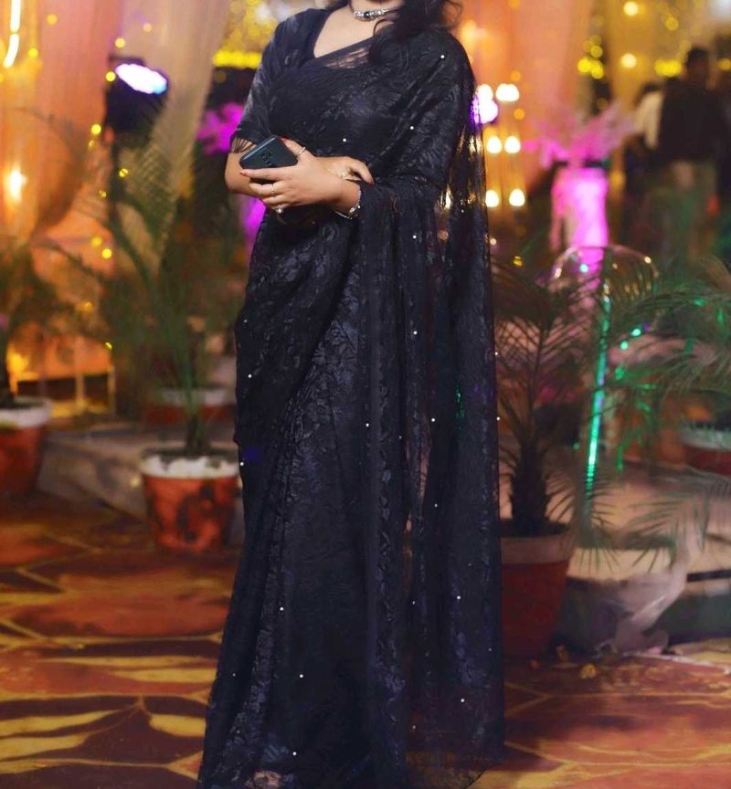 Elegant Black Saree