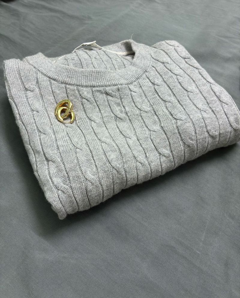 Gray Cable Knit Sweater