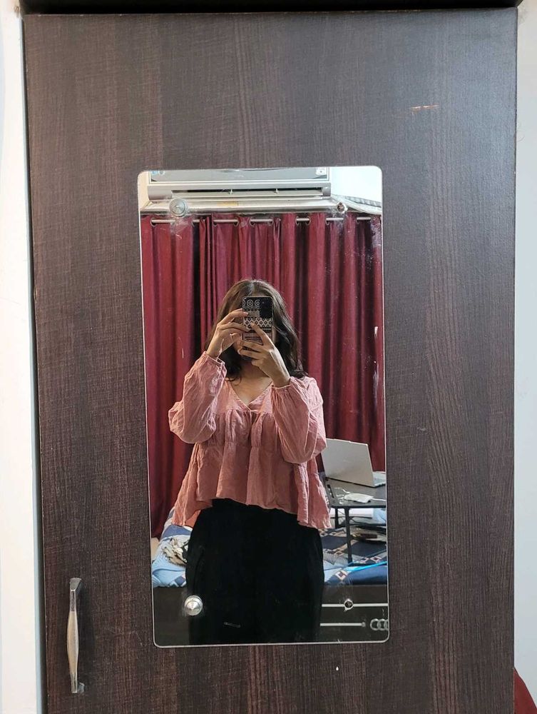 Cute Pink Peplum Top